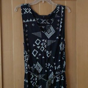 Lucky brand geo print maxi dress
